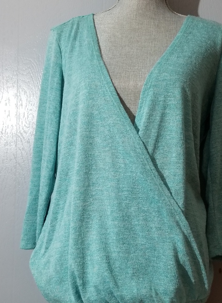 Maurices knit crocheted back sweater